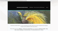 Desktop Screenshot of inspirationalaustralianwomen.com